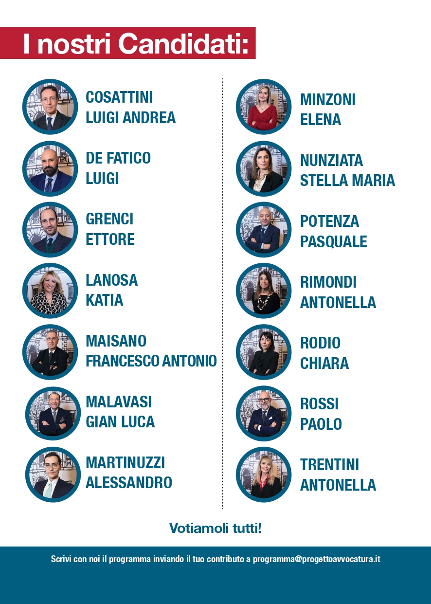 Progetto Avvocatura candidati